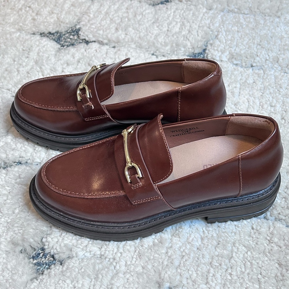 NWT BARED Footwear Wedgebill Golden Tan Leather & Hardware Size 38